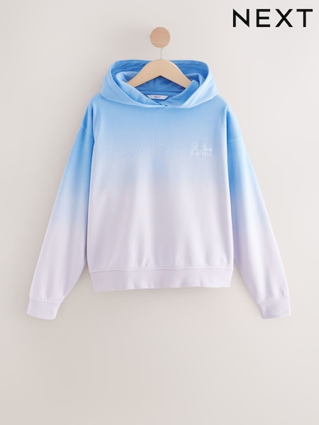 Blue Ombre Graphic Sweatshirt Hoodie (AF7640) | £38