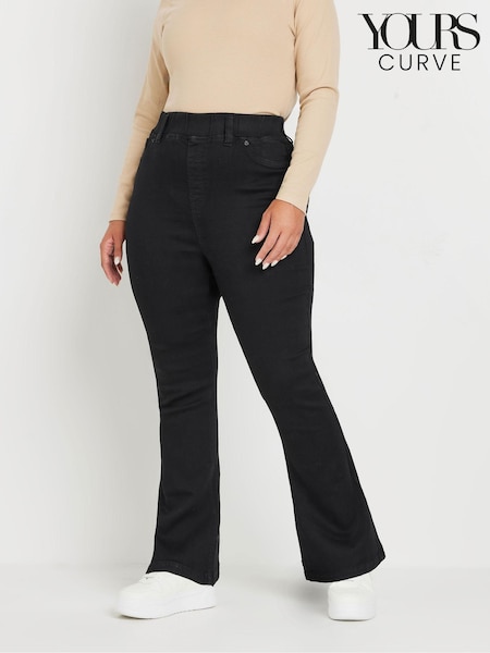Yours Curve Black Flare Jeggings (AF7674) | £29