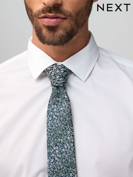 Green Slim Pattern Tie (AF7699) | £14