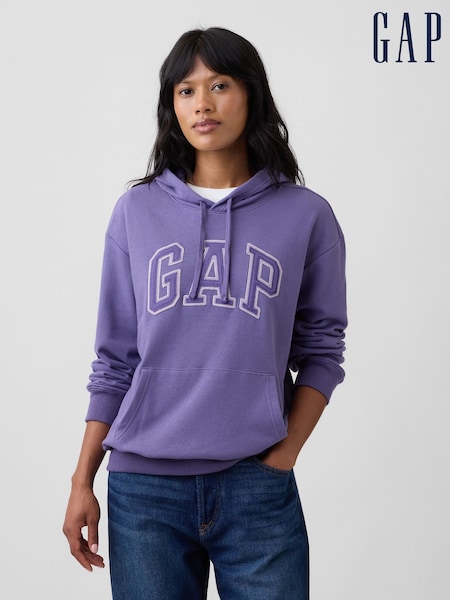 Purple - Gap Relaxed Logo Hoodie