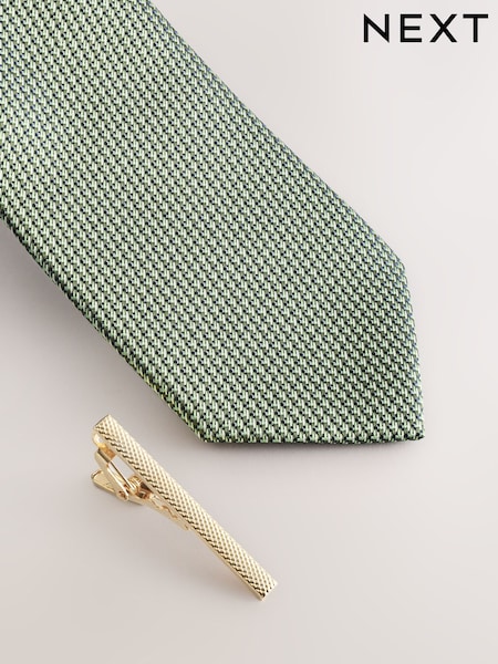 Green Tie and Pocket Square Set (AF7713) | £18
