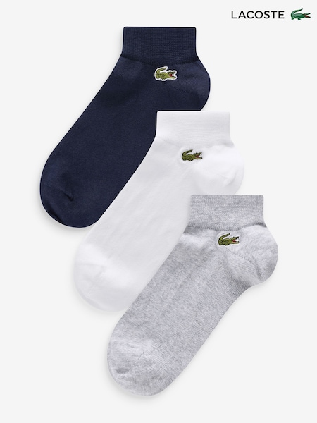 Lacoste Navy 100% Cotton Socks 3Pack (AF7803) | £20