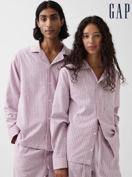 Pink Stripe - Gap Softest Flannel Pyjamas Shirt