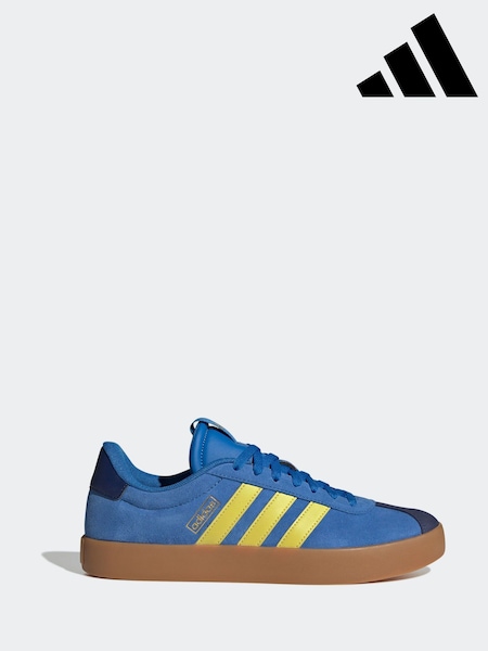 adidas Blue/Yellow VL Court Trainers (AF7862) | £60