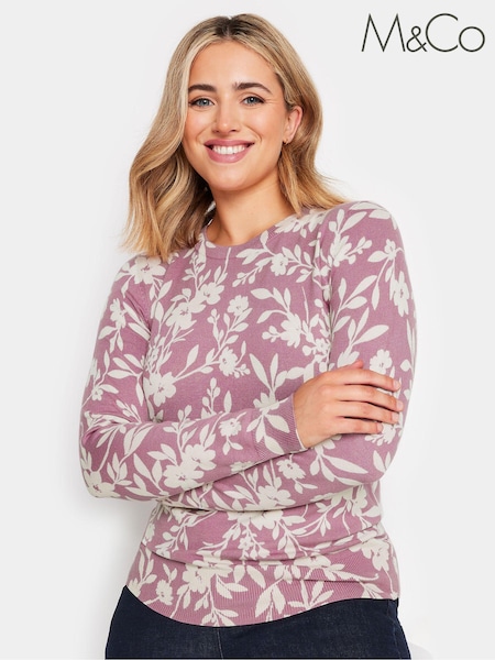 M&Co Pink Crewneck Sweatshirt (AF7882) | £31