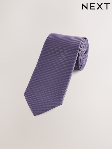 Purple Slim Textured Tie (AF8351) | £10