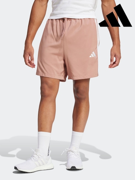 adidas Brown Essentials 3-Stripes Chelsea Shorts (AF8713) | £23