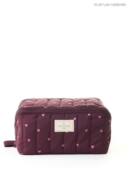 Chocolate Plum - The Flat Lay Co. Marshmallow Flat Lay Makeup Box Bag