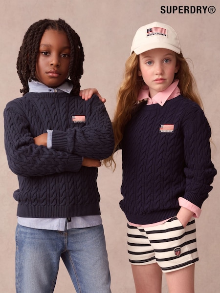 Superdry Navy Cable Knit Jumper (AG2013) | £27 - £33