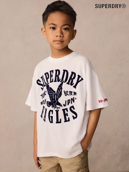 Superdry White/Blue T-Shirt (AG2078) | £14 - £20