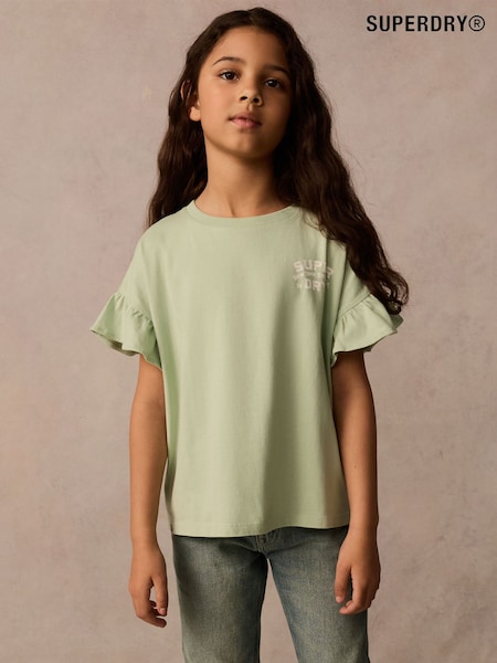 Superdry Green Printed Workwear 100% Organic Cotton T-Shirt (AG2123) | £14 - £20
