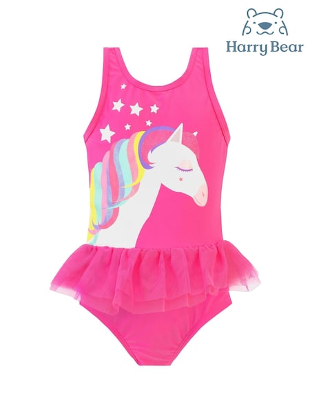 Harry Bear Pink Princess Pony Glitter Swimsuit (AG2164) | £16