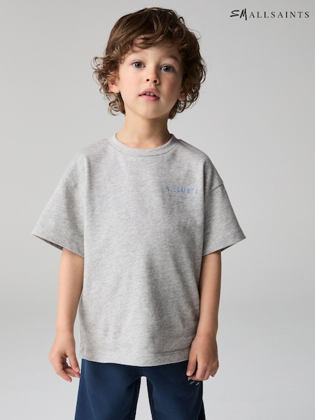 smALLSAINTS Light Grey Oversized Younger Boys Underground Crew T-Shirt (AG2392) | £20 - £22