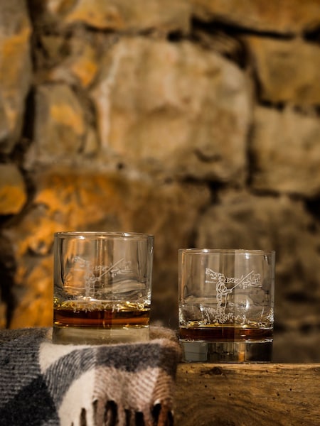 Selbrae House Set of 2 Clear Fishing Tumbler Glasses (AG2465) | £24