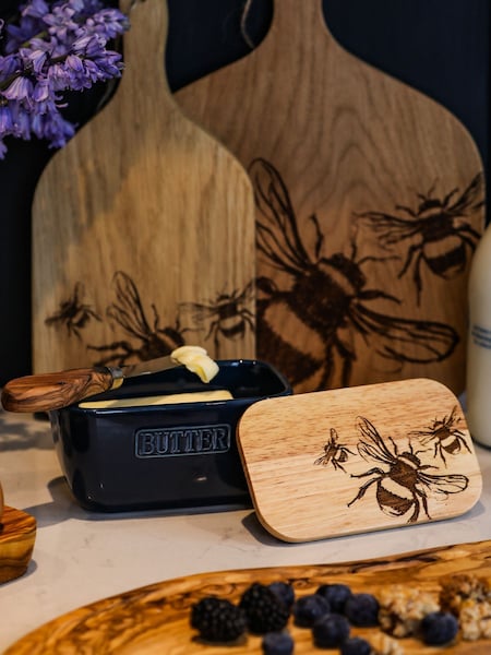 Selbrae House Blue Bee Butter Dish (AG2488) | £20