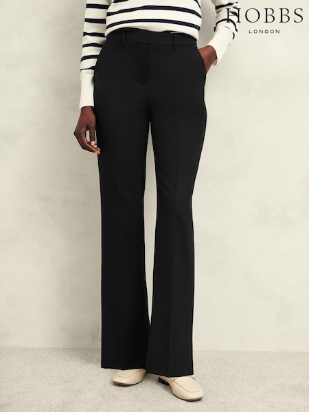 Hobbs Black Gerrie Straight Trousers (AG2669) | £119