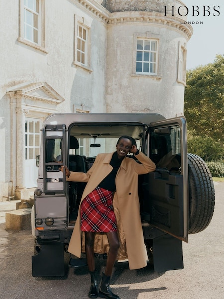Hobbs Brown Livia Wool Coat (AG2671) | £379