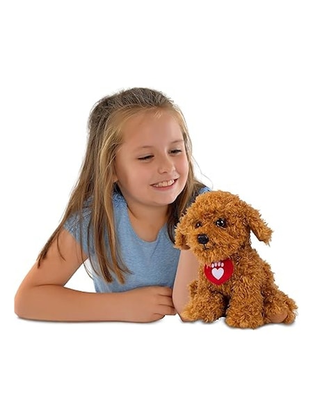 Golden Bear Waffle the Wonder Dog Soft Toy with Sounds (AG3088) | £20
