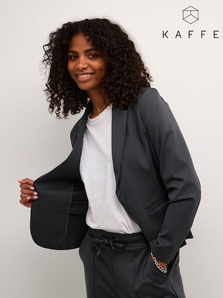 Kaffe Grey KAjenny Notch Lapel Regular Fit Blazer (AG3150) | £65