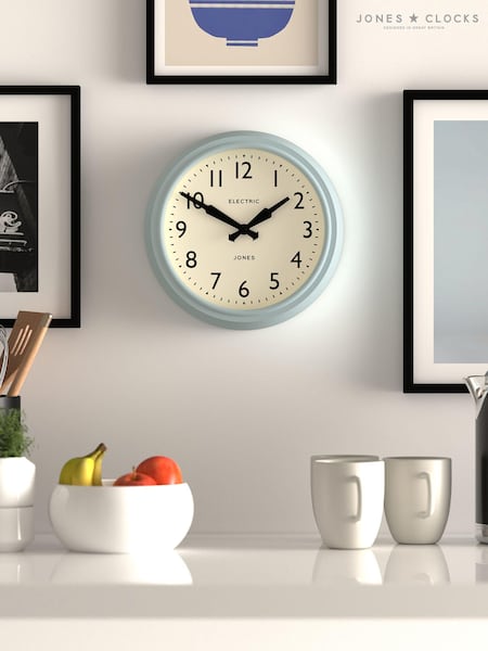 Jones Clocks Clear Blue Telecom Wall Clock 27cm (AG3312) | £30