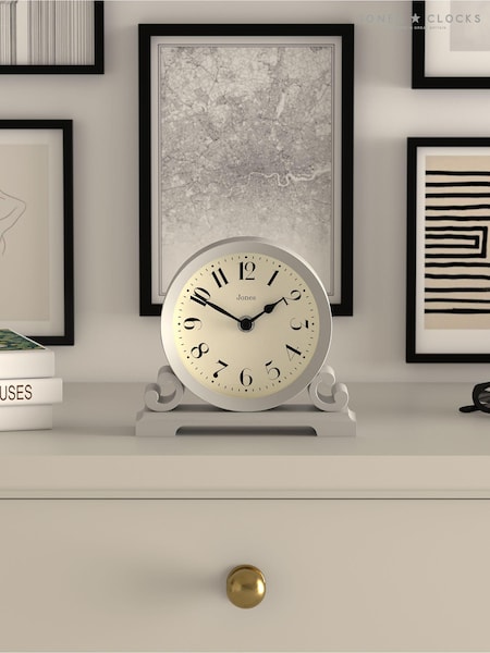 Jones Clocks Cloud Grey Saloon Mantel Clock (AG3334) | £25