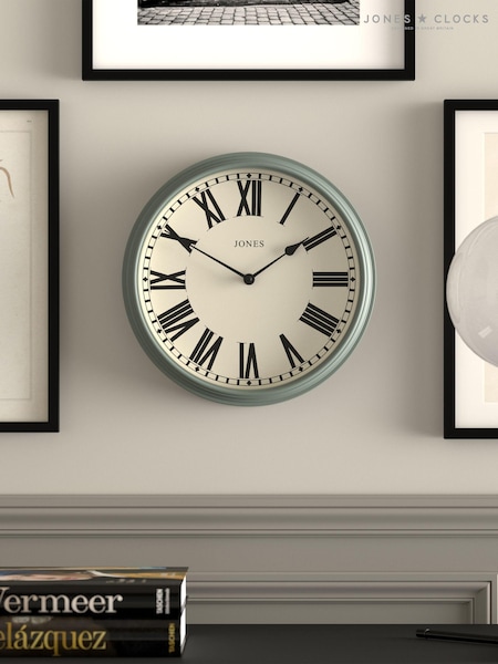 Jones Clocks Asparagus Green Hackney Wall Clock 30cm (AG3337) | £33