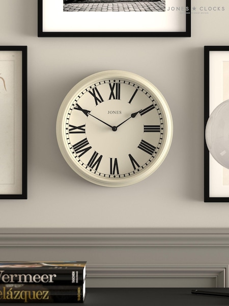 Jones Clocks Linen White Hackney Wall Clock 30cm (AG3341) | £33