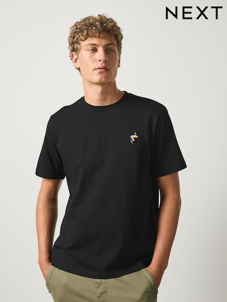 Black Guinness - Regular Plain Embroidered T-shirt