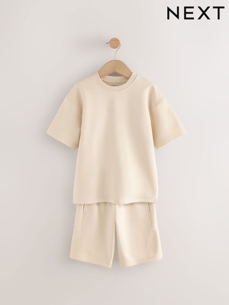 Stone Relax Fit Heavyweight T-Shirt And Shorts Set (3-16yrs) (AG3515) | £13 - £21