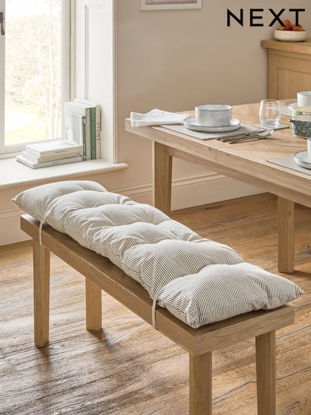Charcoal Bronx Stripe Bench Dining Bench and Seat Cushions (AG3560) | £36 - £40