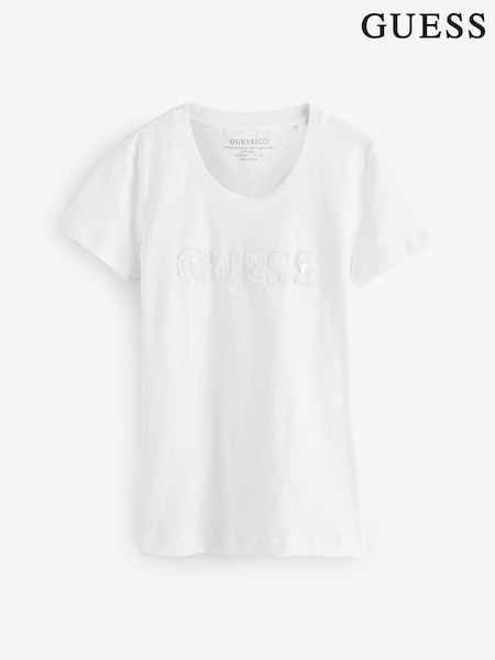 Guess Sequin Short Sleeve Logo T-Shirt (AG3722) | £40