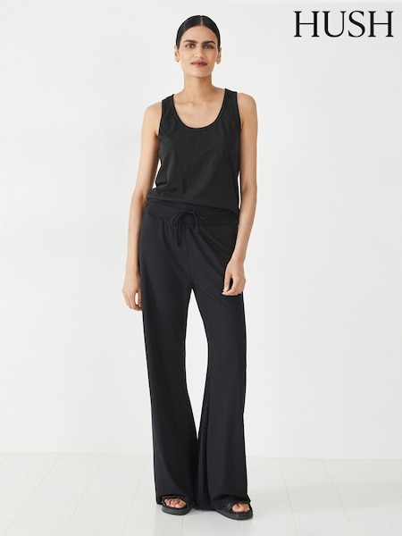 Hush Black Amie Wide Leg Joggers (AG4084) | £60
