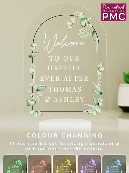 Personalised Botanical LED Sign by PMC (AG4166) | £25
