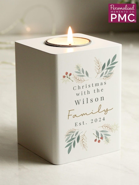 Personalised Christmas Tea Light Candle Holder by PMC (AG4210) | £18