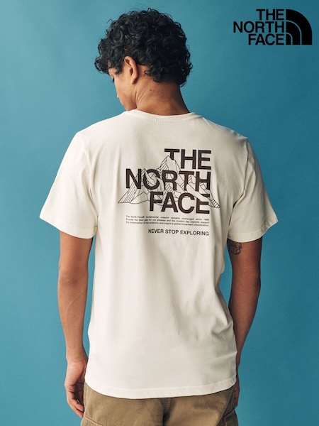 The North Face Stone Moutain Sketch Back Print Relaxed 100% Cotton T-Shirt (AG4255) | £28