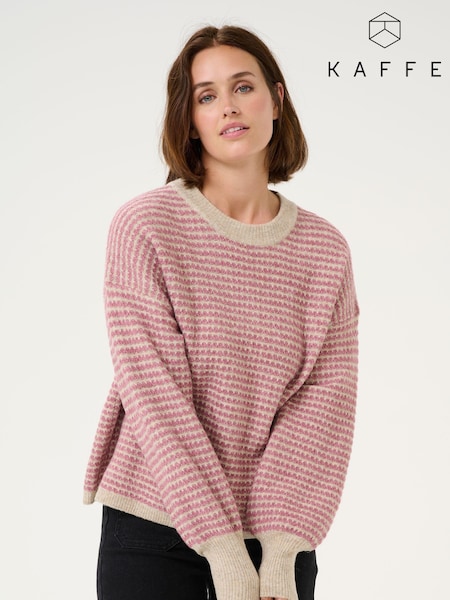 Kaffe KAellery Crew Neck Casual Fit Pullover Jumper (AG4367) | £50