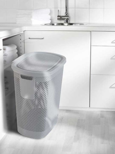 Keeper Nordic Grey Arne Laundry Hamper With Lid (AG4505) | £25