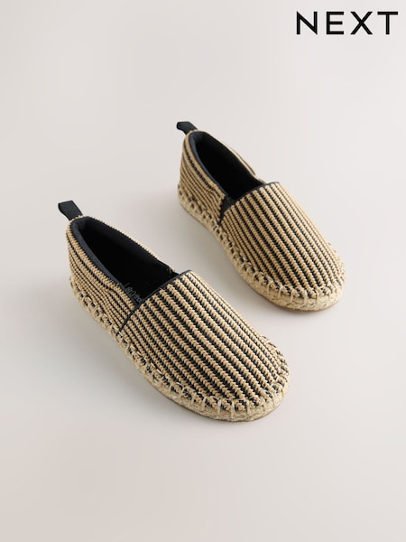 Neutral Stripe Standard Fit (F) Espadrilles (AG4738) | £17 - £24
