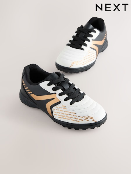 Black/Gold Lace-Up Astro Trainers (AG4804) | £22 - £26
