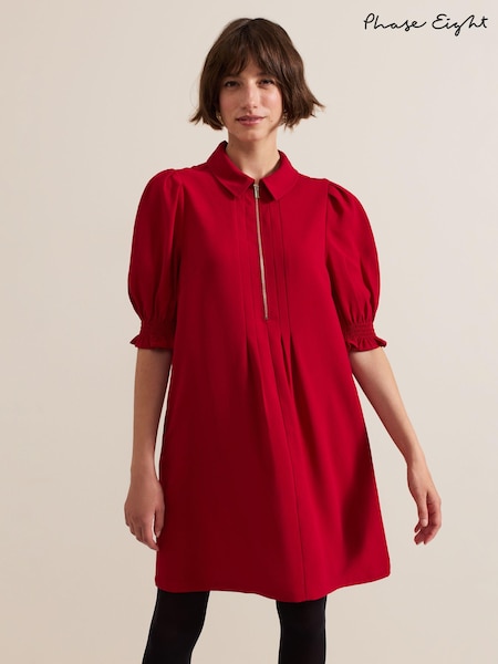 Phase Eight Red Zip Candice Mini Dress (AG4832) | £89