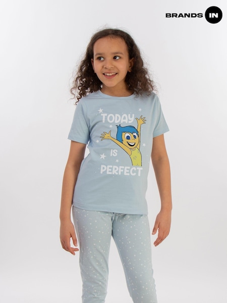 Brands In Blue Girls Disney Inside Out 2 Today is Perfect Stars 100% Cotton Pyjamas (AG4922) | £22