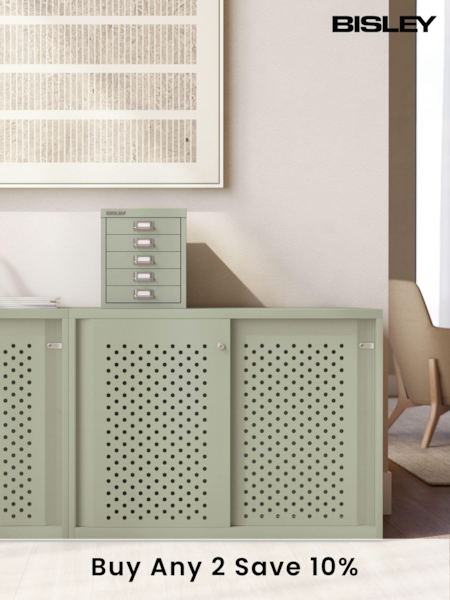 Bisley Green Glide Cabinet with Sliding Door Medium Wide (AG4991) | £685