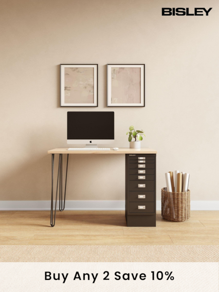Bisley Black MultiDesk With Filing Standard Cabinet (AG4995) | £445