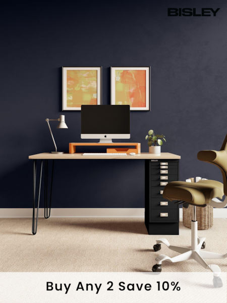 Bisley Black MultiDesk With Filing Large Cabinet (AG5003) | £470