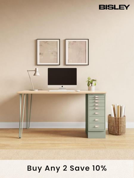 Bisley Green MultiDesk With Filing Large Cabinet (AG5005) | £470