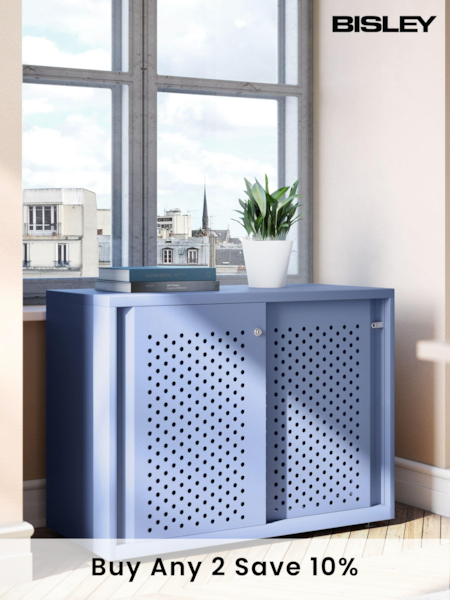 Bisley Blue Glide Cabinet with Sliding Door Medium Wide (AG5006) | £685