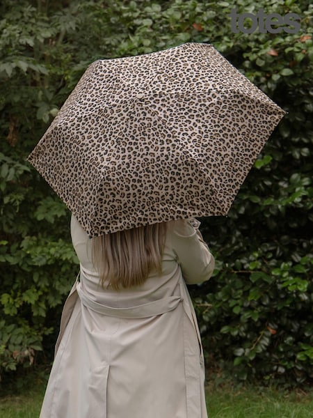 Totes Brown Supermini Eco-Brella Umbrella (AG5054) | £16