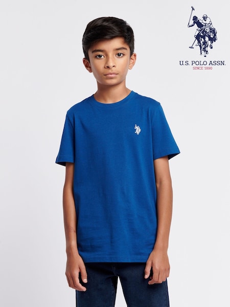 U.S. Polo Assn. Blue Boys Double Horsemen 100% Cotton T-Shirt (AG5079) | £20 - £24