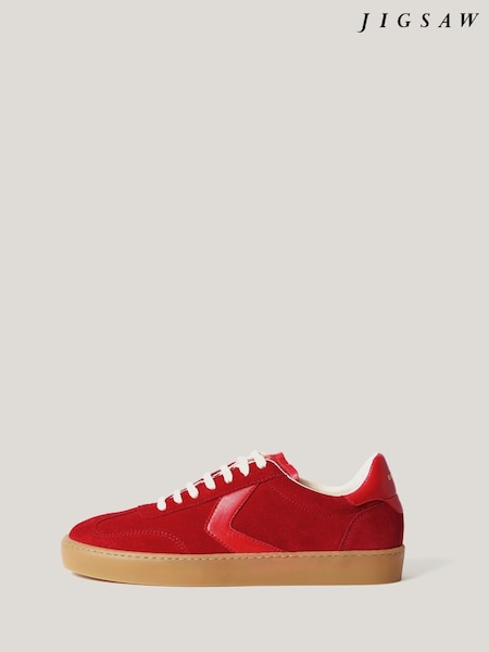 Jigsaw Red Portland Vintage Classic Trainers (AG5153) | £139