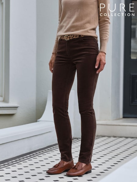Pure Collection Washed Velvet Jeans (AG5225) | £120